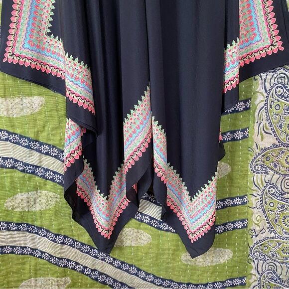 Vanessa Virginia x Anthropologie Black Estrella Silk Midi Dress Size Small - Picture 7 of 16